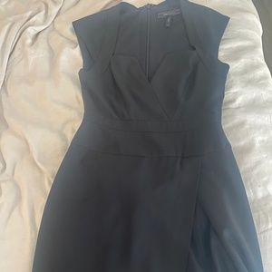 BCBG Black Sexy V-Neck Slit Dress Size 4 WORN ONCE